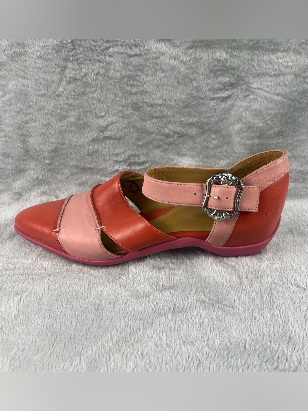 John Fluevog Passion Heels Mary Jane Point Toe Buckle Strap Shoes Womens 9 Pink - Picture 2 of 12